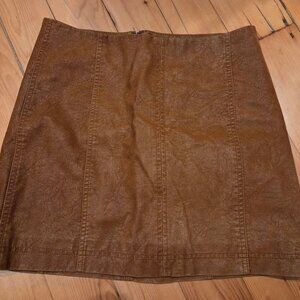 Free People Faux-Suede Mini Skirt